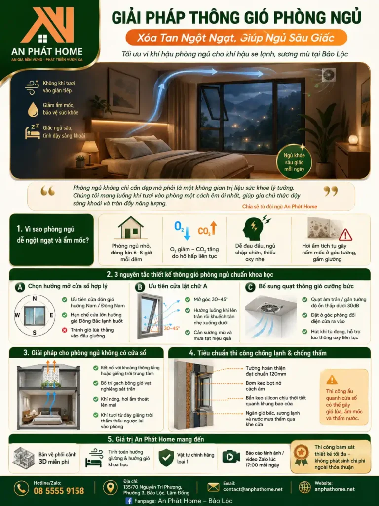 Tổng quan về các giải pháp giúp thông gió phòng ngủ