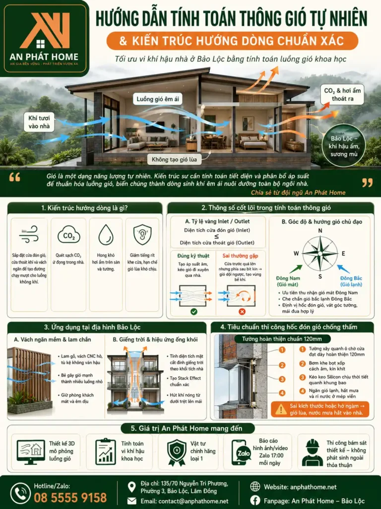 Tổng quan về cách tính toán thông gió tự nhiên, giúp căn nhà luôn luôn thông thoáng