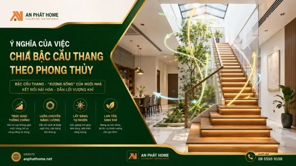 Việc chia bậc cầu thang có ý nghĩa lớn đối với những người tin vào phong thủy