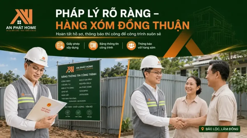 Chuẩn bị pháp lý rõ ràng và thống nhất cùng hàng xóm trước khi khởi công