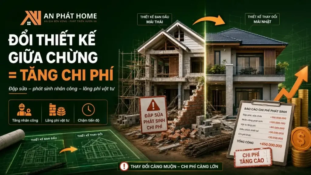 Đổi thiết kế giữa chừng là nguyên nhân chính khiến ch phí phát sinh