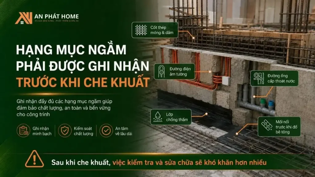 Hạng mục ngầm cũng cần được theo sát để xử lý ngay từ đầu