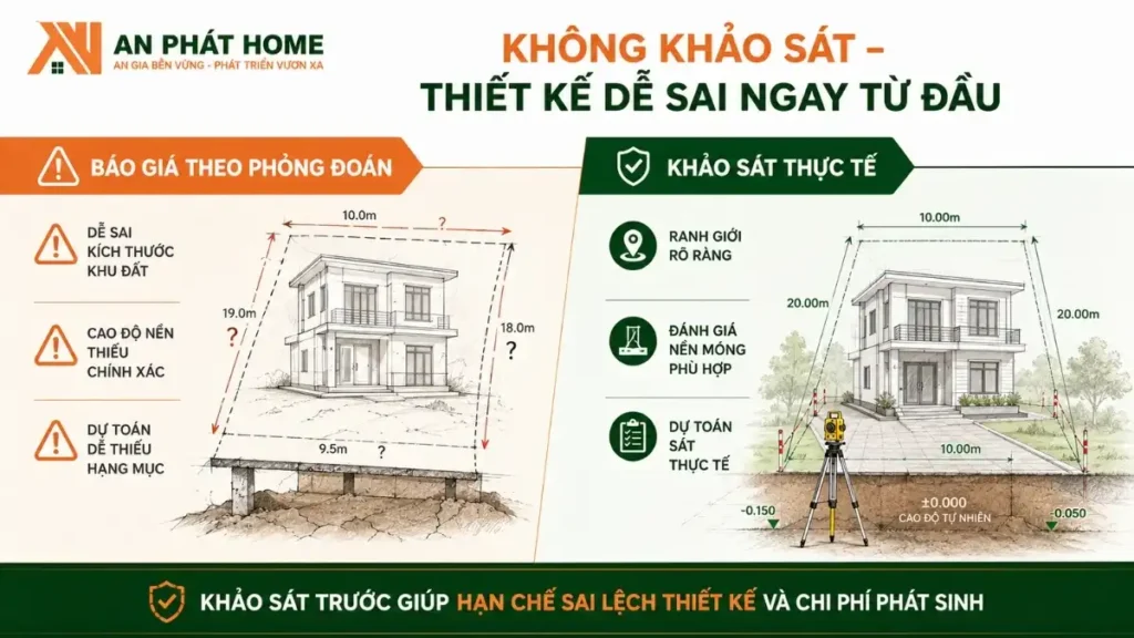 Khảo sát xây dựng giúp An Phát Home bám sát thiết kế với thực tế