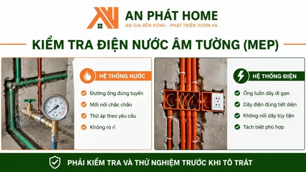 Kiểm tra điện nước âm tường giúp bạn yên tâm trong quá trình sử dụng nhà sau này
