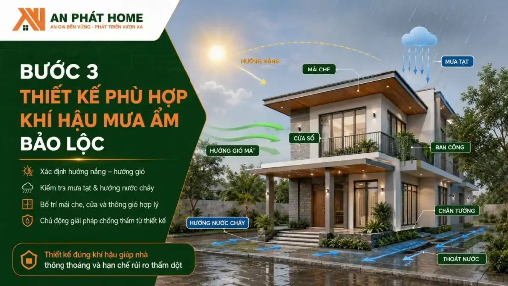 Thiết kế nhà cũng cần phải phù hợp với khí hậu tại địa phương