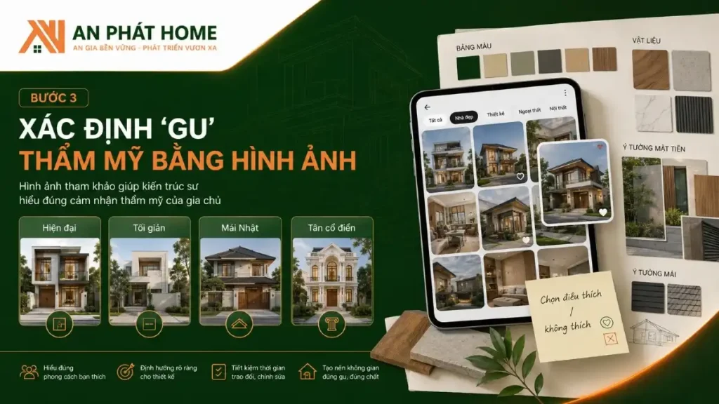 Xác định gu khách hàng mong muốn để thể hiện từ bản thiết kế