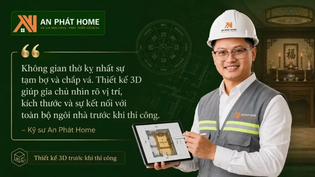 An Phát Home chia sẻ cách bố trí không gian thờ
