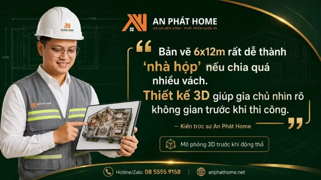 An Phát Home chia sẻ về thiết kế nhà 6x12m