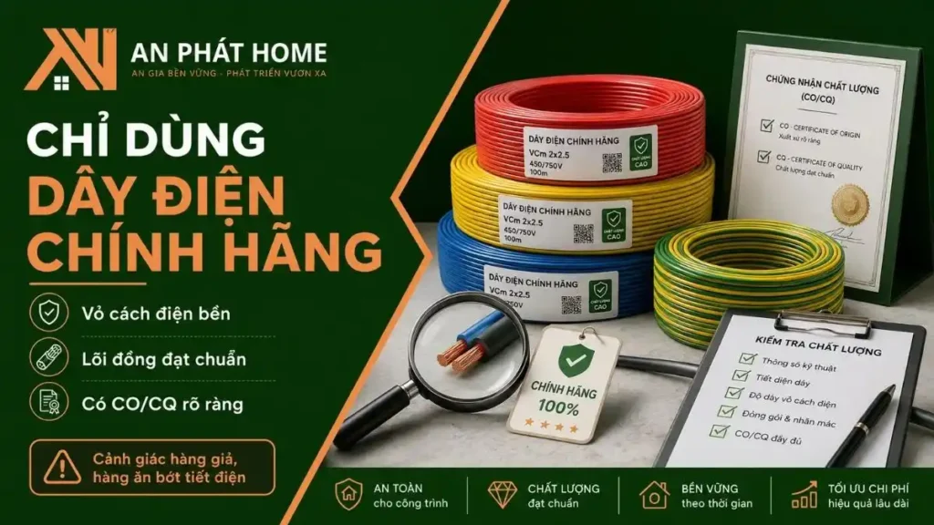 Chọn dây điện nhà cấp 4 chính hãng đảm bảo bền bỉ