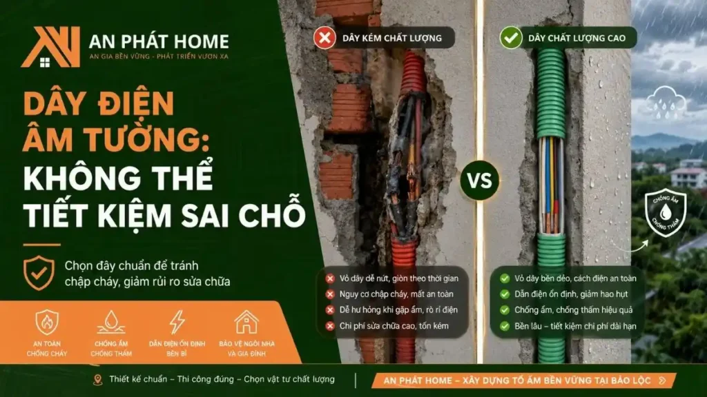 Dây điện nhà cấp 4 ảnh hưởng đến an toàn công trình