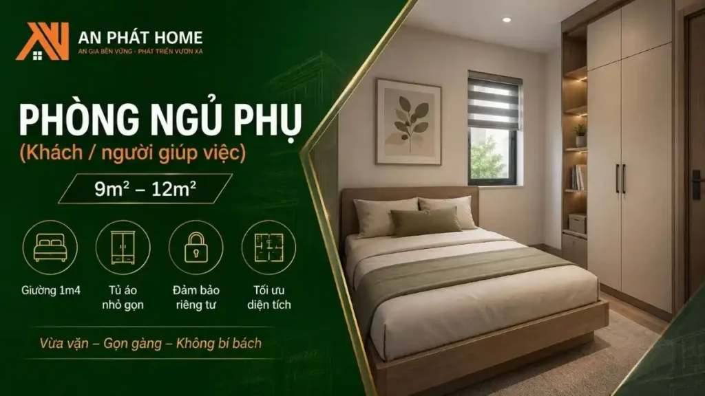 Diện tích phòng ngủ nhỏ nhà cấp 4 tối ưu không gian