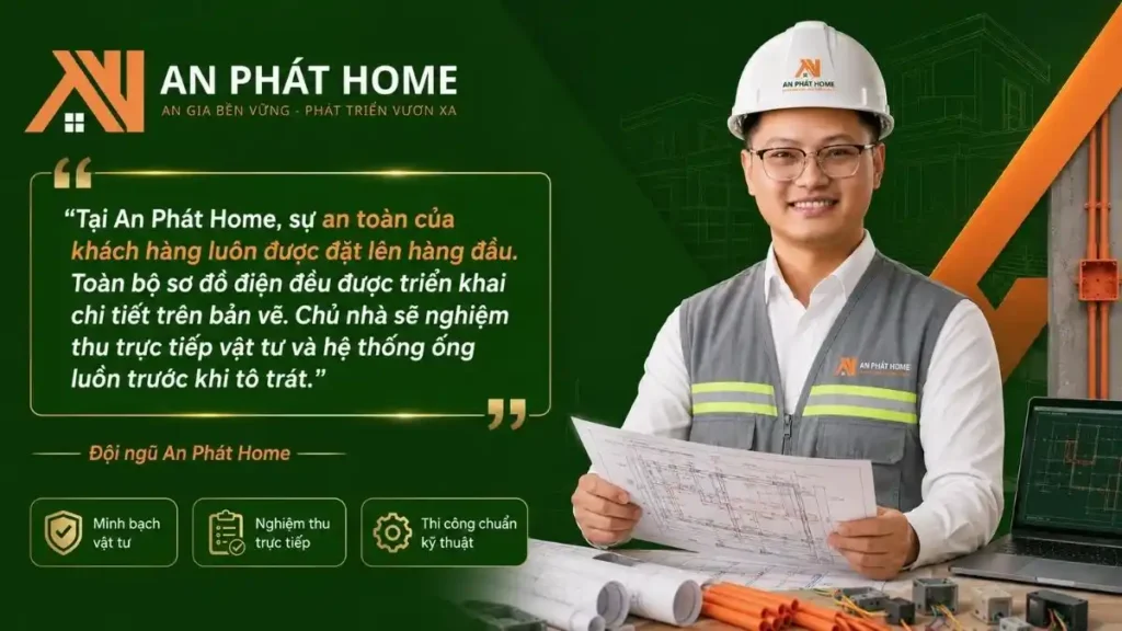 Giải pháp bố trí đường điện minh bạch An Phát Home