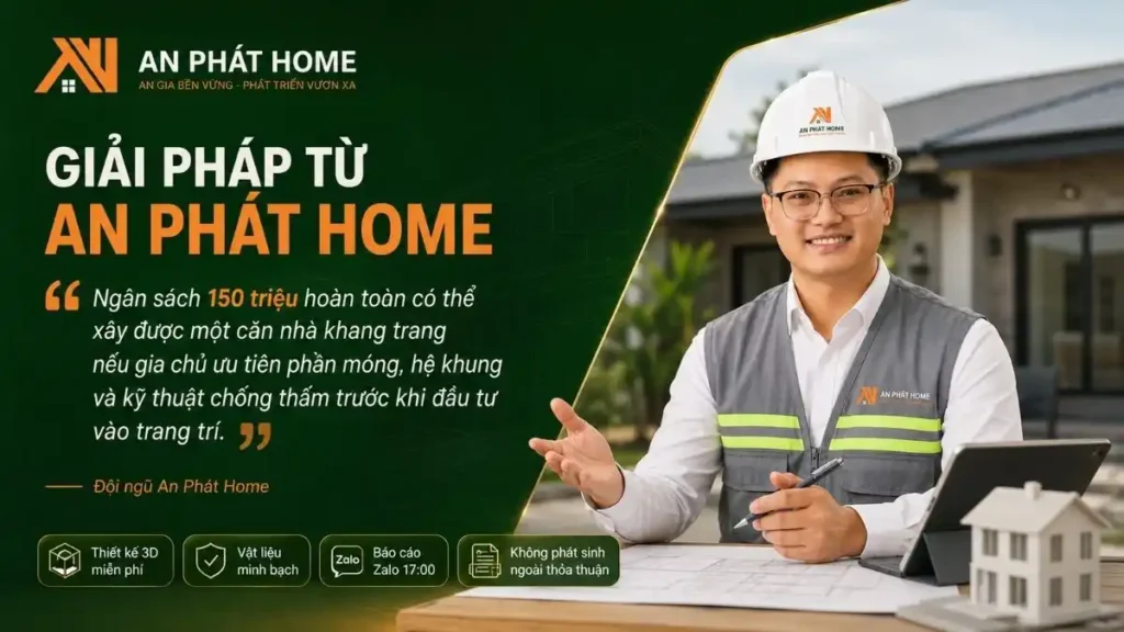 Giải pháp xây nhà cấp 4 150 triệu từ An Phát Home