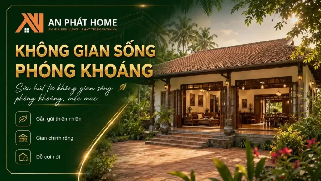 Không gian sống phóng khoáng của nhà miền Tây