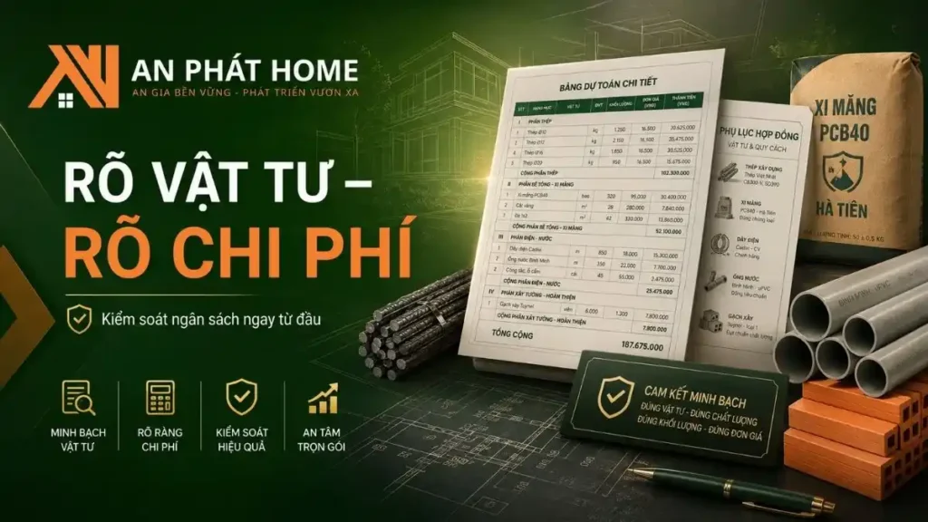 Kiểm soát vật tư xây nhà minh bạch tránh phát sinh