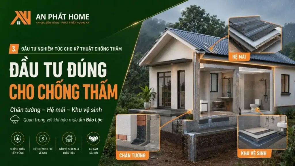 Kỹ thuật chống thấm nhà cấp 4 tại Bảo Lộc đúng chuẩn