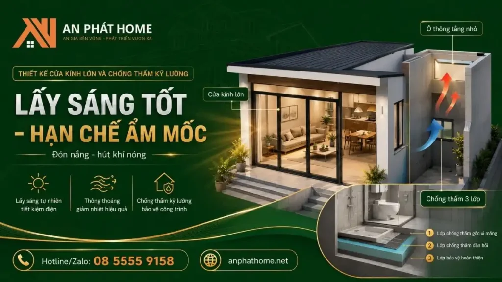 Lấy sáng và chống ẩm hiệu quả cho nhà nhỏ