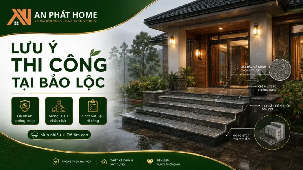 Lưu ý thi công bậc tam cấp ngoài trời tại Bảo Lộc