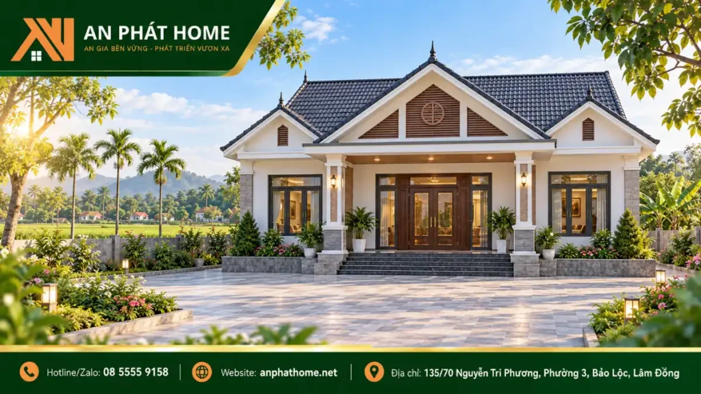 Mẫu Nhà Cấp 4 Mái Thái Ở Nông Thôn