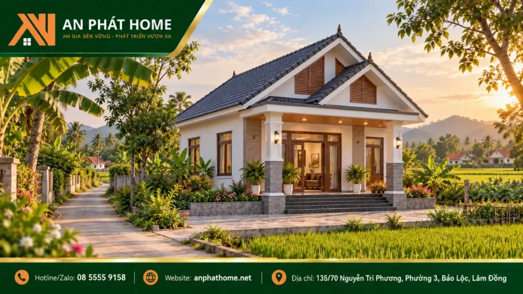 Mẫu Nhà Cấp 4 Mái Thái Ở Nông Thôn (11)