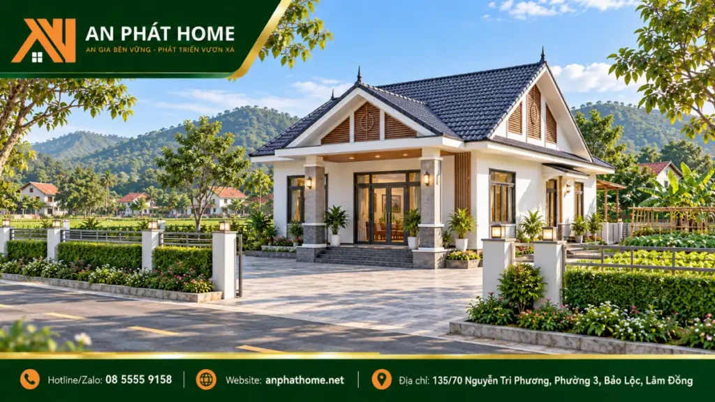 Mẫu Nhà Cấp 4 Mái Thái Ở Nông Thôn (12)
