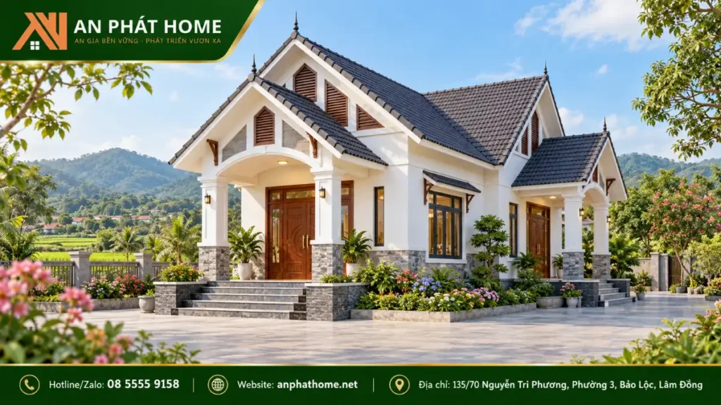 Mẫu Nhà Cấp 4 Mái Thái Ở Nông Thôn (15)