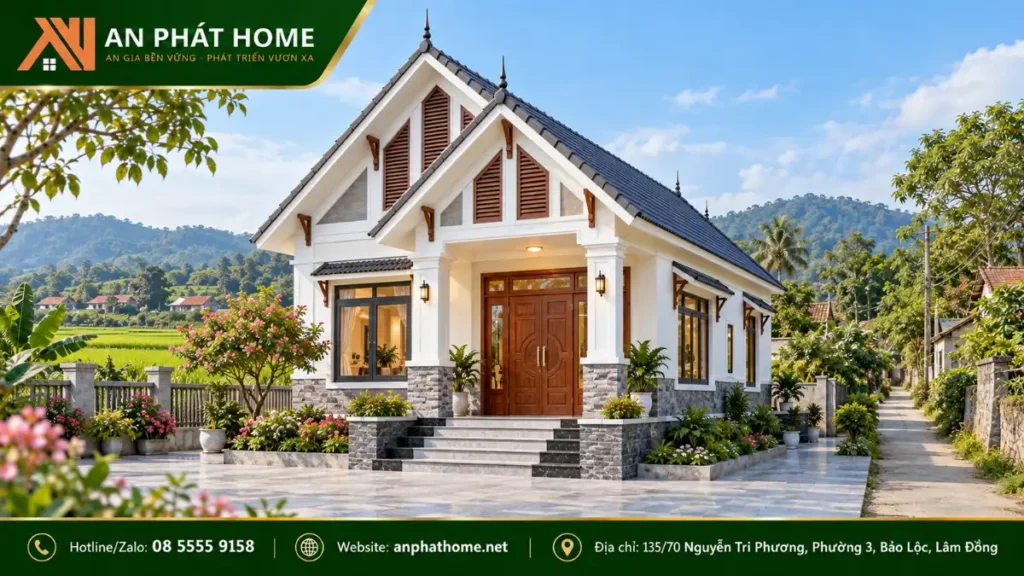 Mẫu Nhà Cấp 4 Mái Thái Ở Nông Thôn (16)