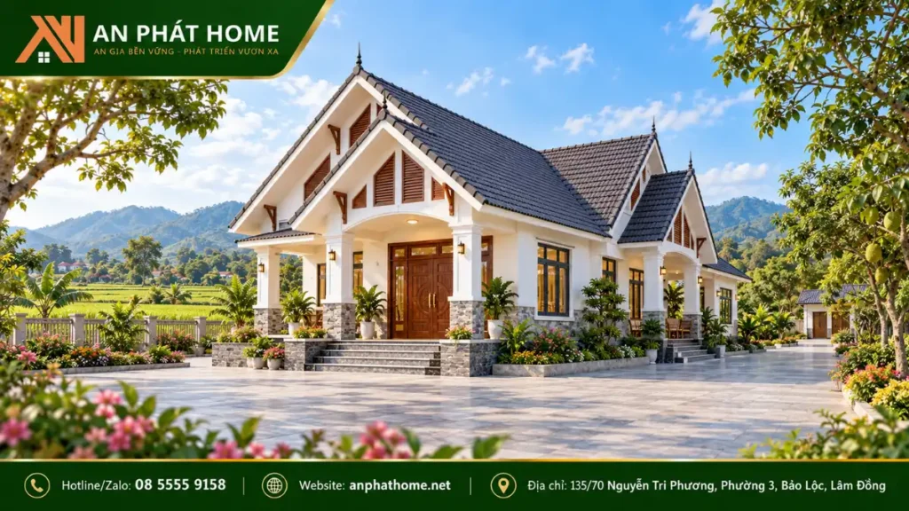 Mẫu Nhà Cấp 4 Mái Thái Ở Nông Thôn (17)
