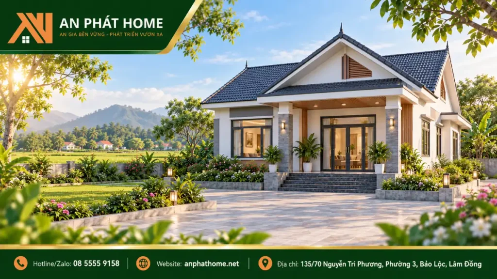 Mẫu Nhà Cấp 4 Mái Thái Ở Nông Thôn (2)