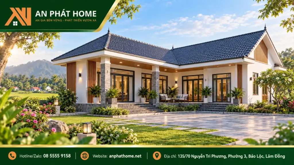 Mẫu Nhà Cấp 4 Mái Thái Ở Nông Thôn (3)
