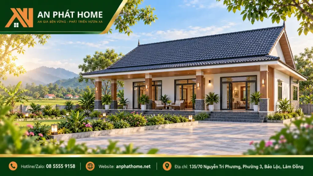 Mẫu Nhà Cấp 4 Mái Thái Ở Nông Thôn (4)