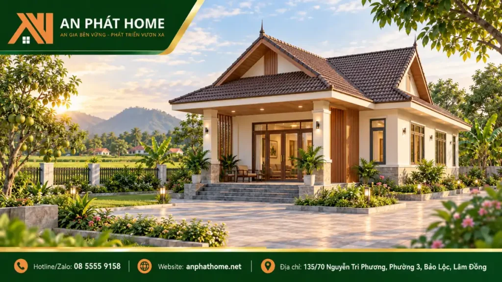 Mẫu Nhà Cấp 4 Mái Thái Ở Nông Thôn (6)