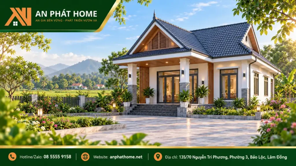 Mẫu Nhà Cấp 4 Mái Thái Ở Nông Thôn (7)