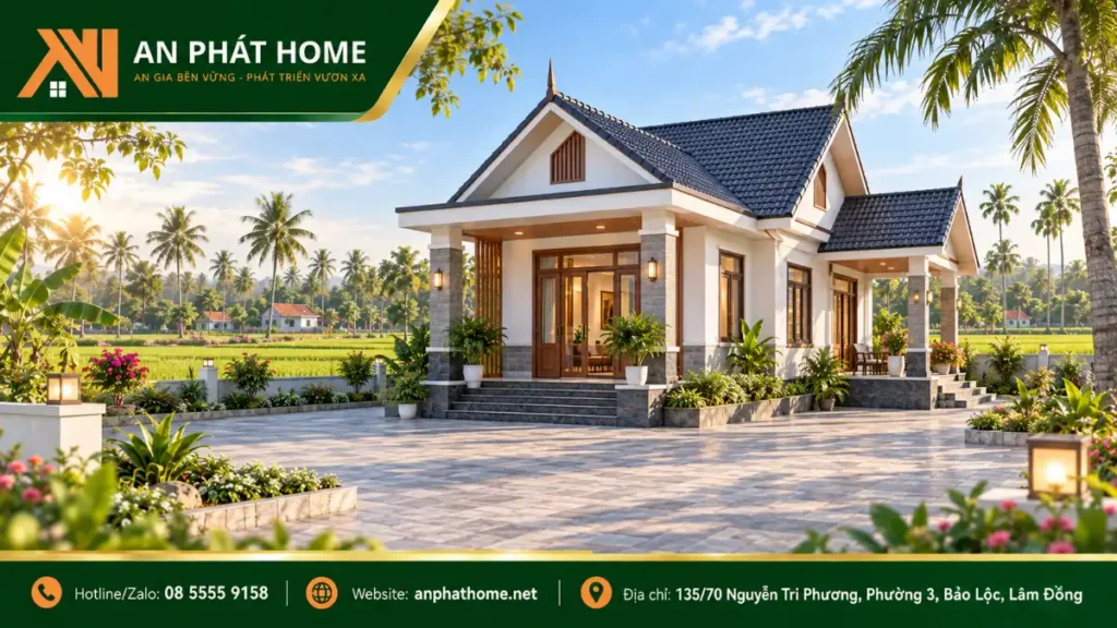 Mẫu Nhà Cấp 4 Mái Thái Ở Nông Thôn (8)