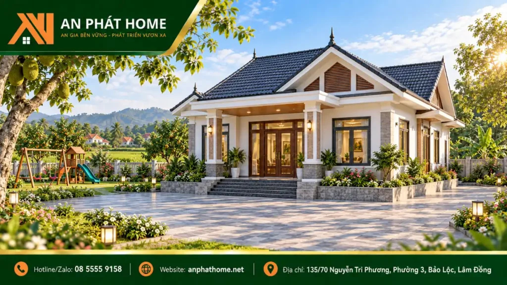 Mẫu Nhà Cấp 4 Mái Thái Ở Nông Thôn (10)