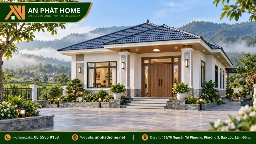 Mẫu Nhà Cấp 4 Nông Thôn Mái Nhật (6)