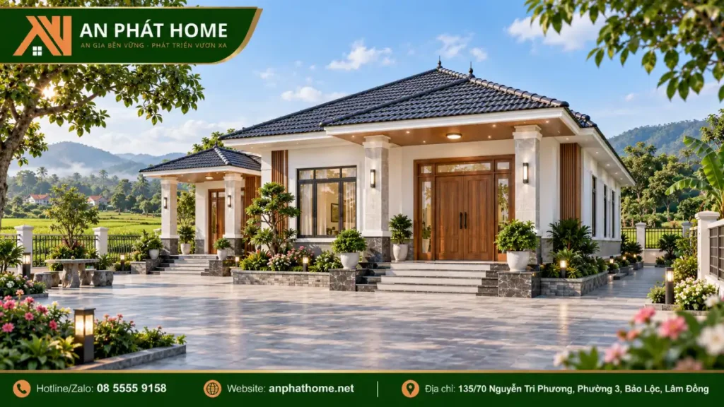 Mẫu Nhà Cấp 4 Nông Thôn Mái Nhật (7)