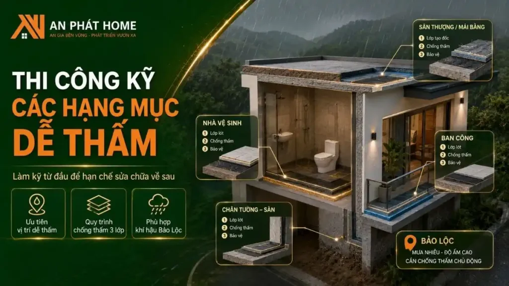 Nguy cơ thấm dột do đọng nước trên mái bằng