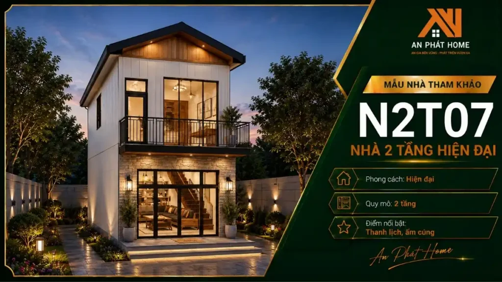 Nhà 2 tầng mái chữ A N2T07