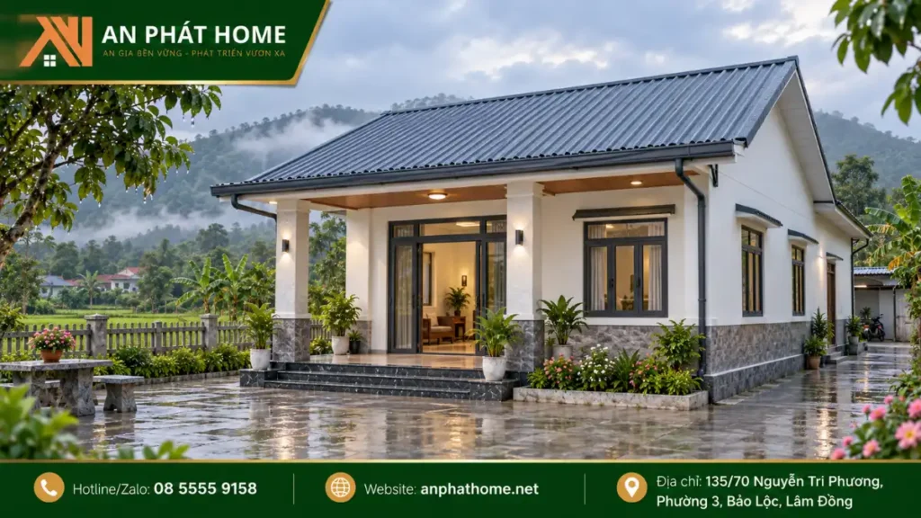Nhà Cấp 4 Nông Thôn Mái Tôn (4)