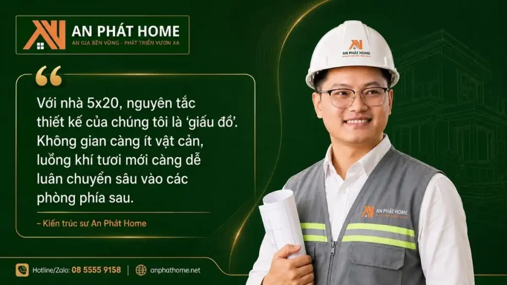 Quan điểm thiết kế nhà 5x20 của An Phát Home