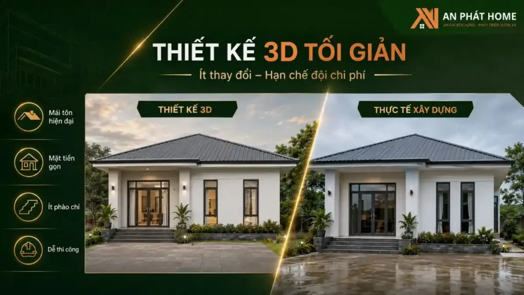 Thiết kế 3D tối giản giúp hạn chế thay đổi và phát sinh chi phí