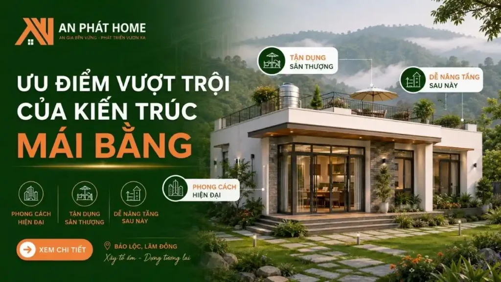 Ưu điểm nổi bật của kiến trúc mái bằng