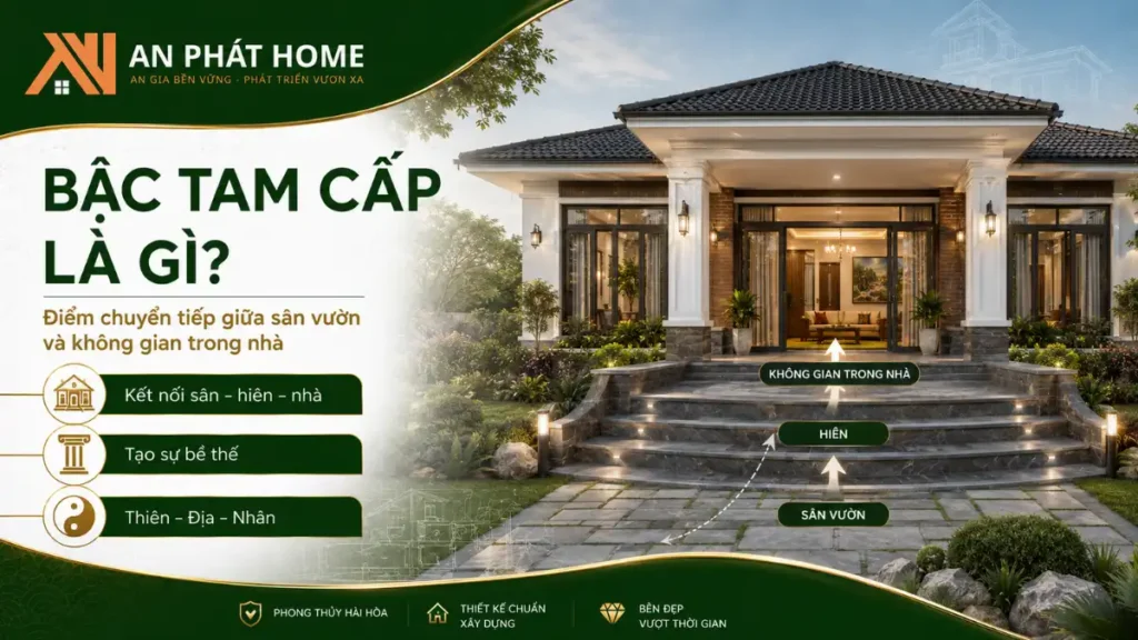 Vai trò của bậc tam cấp trong kiến trúc nhà ở