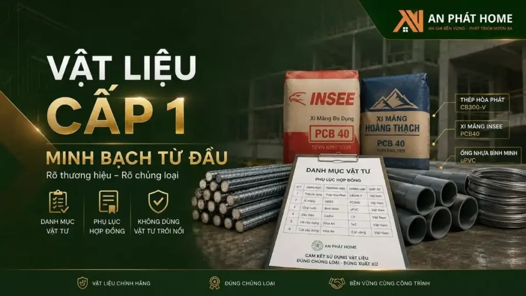 Vật liệu cấp 1 minh bạch giúp bảo vệ kết cấu nhà bền vững