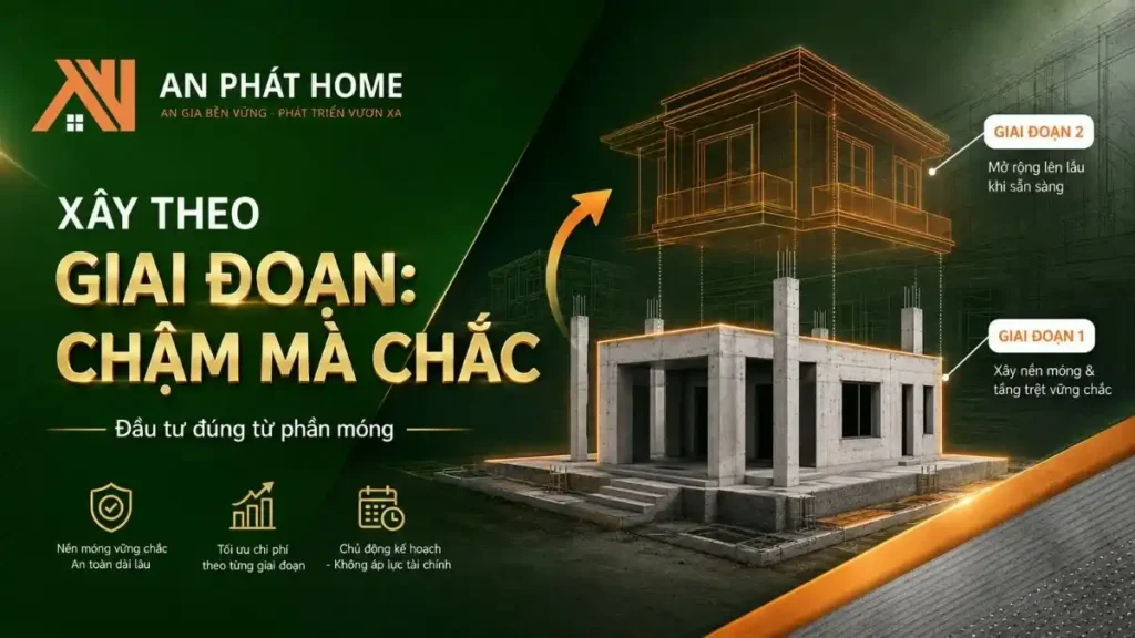 Xây nhà theo giai đoạn giúp tối ưu ngân sách xây dựng