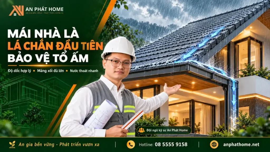 Nguyên tắc thiết kế hệ mái thoát nước nhanh phù hợp khí hậu mưa nhiều tại Bảo Lộc
