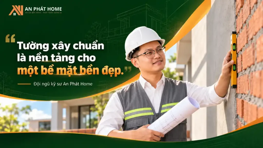 Nguyên tắc xây tường và tô trát đúng kỹ thuật của đội ngũ kỹ sư An Phát Home