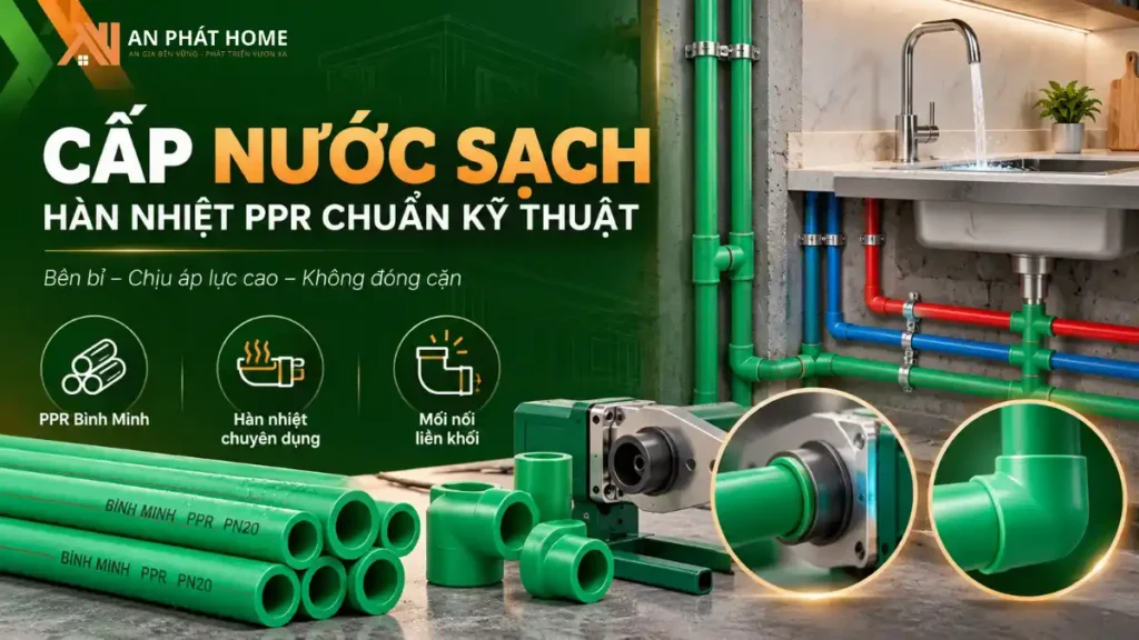 Ống PPR Bình Minh và kỹ thuật hàn nhiệt cho hệ thống cấp nước sạch nhà ở