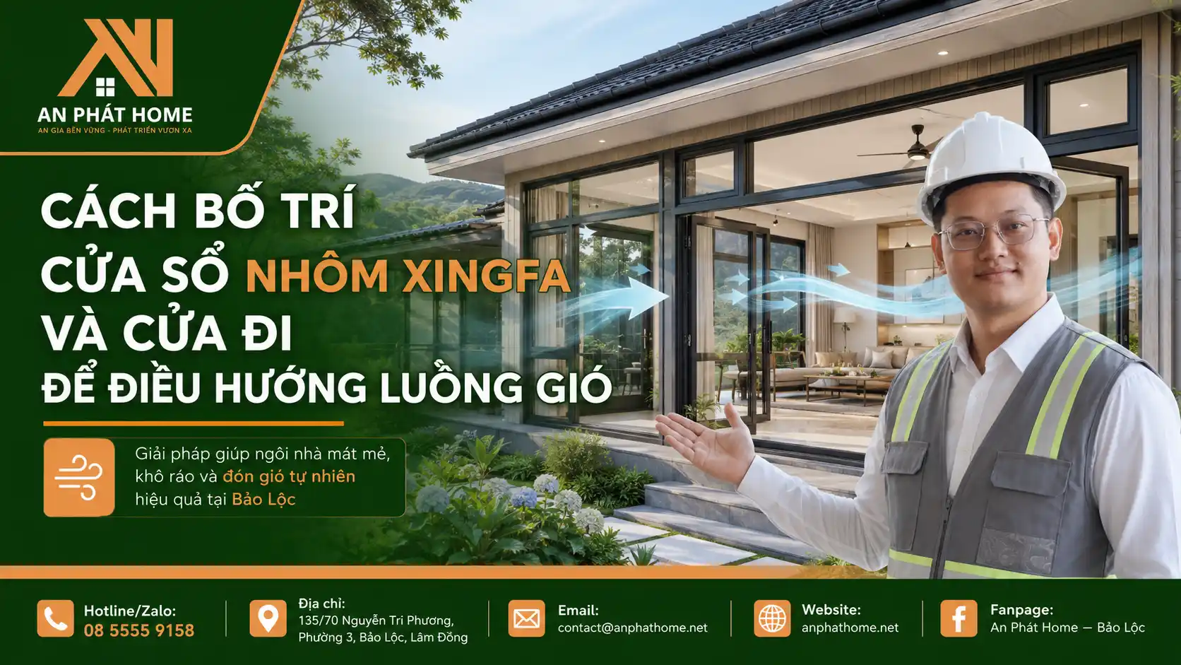 Cách Bố Trí Cửa Sổ Nhôm Xingfa Và Cửa Đi Để Điều Hướng Luồng Gió